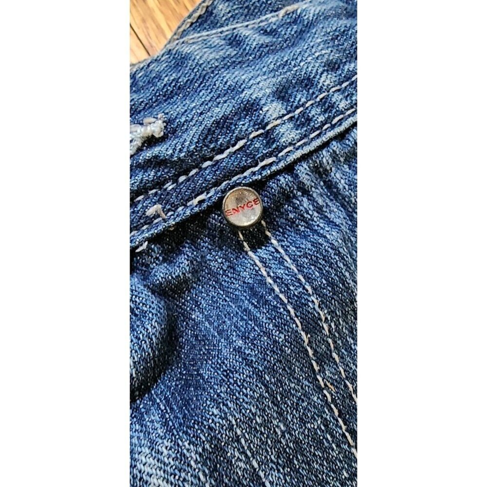 Vintage Y2K Enyce Jeans Wide Leg Baggy Hip Hop 44 x 32 Embroidered Blue Denim - Picture 14 of 16